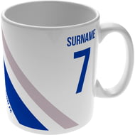 Personalised Brighton Colour Stripe Ceramic Mug