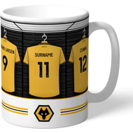 Personalised Wolves Dressing Room Shirts Mug