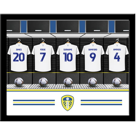 Personalised Leeds United FC Dressing Room Shirts Framed Print