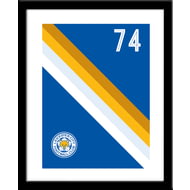 Personalised Leicester City Stripe Framed Print