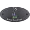 Personalised Lupin Flower Motif Oval Slate House Sign Plaque 25x13cm