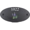 Personalised Lupin Flower Motif Oval Slate House Sign Plaque 25x13cm