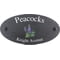 Personalised Lupin Flower Motif Oval Slate House Sign Plaque 25x13cm