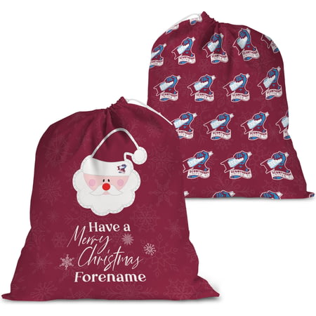 Personalised Scunthorpe United FC Merry Christmas Large Fabric Santa Sack