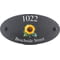 Personalised Sunflower Motif Oval Slate House Sign Plaque 25x13cm
