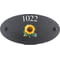 Personalised Sunflower Motif Oval Slate House Sign Plaque 25x13cm