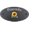 Personalised Sunflower Motif Oval Slate House Sign Plaque 25x13cm