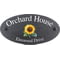 Personalised Sunflower Motif Oval Slate House Sign Plaque 25x13cm