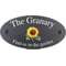 Personalised Sunflower Motif Oval Slate House Sign Plaque 25x13cm