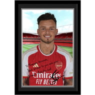 Personalised Arsenal FC Ben White Autograph A4 Framed Player Photo