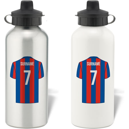 Personalised Crystal Palace FC Shirt Aluminium Sports Water Bottle