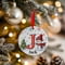 Personalised Snowman Initial A Ceramic Christmas Tree Decoration - 7cm