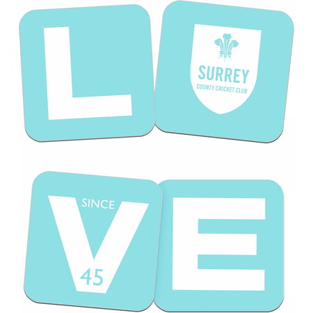 Personalised Surrey County Cricket Club Love Coasters (x4)