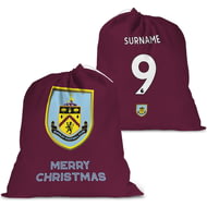 Personalised Burnley FC Back Of Shirt Santa Sack