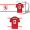 Personalised Middlesbrough FC Shirt Mug & Coaster Set