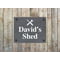 Personalised Tool Motif Slate Plaque/Sign With Wall Fixings - 25x20cm - Garden, Shed, House Sign