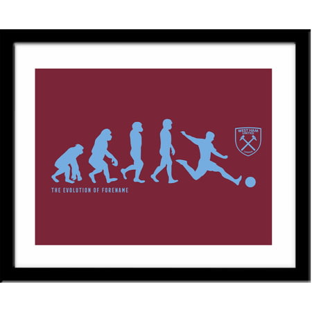 Personalised West Ham United Evolution Framed Print