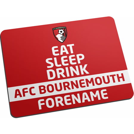 Personalised AFC Bournemouth Eat Sleep Drink Mouse Mat