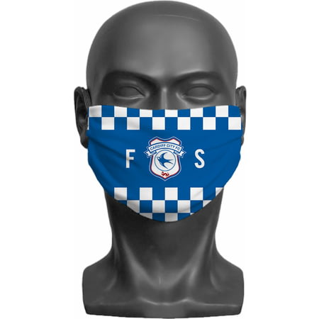 Personalised Cardiff City FC Initials Adult Face Mask