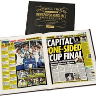 Personalised Swansea City Football Newspaper Book - A3 Leather Cover