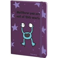 Personalised Cosmic Alien Purple Notebook