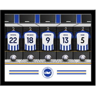 Personalised Brighton & Hove Albion FC Dressing Room Shirts Framed Print