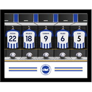 Personalised Brighton & Hove Albion FC Dressing Room Shirts Framed Print