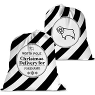 Personalised Derby County Christmas Delivery Santa Sack
