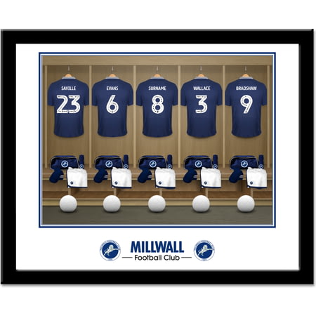 Personalised Millwall FC Dressing Room Shirts Framed Print
