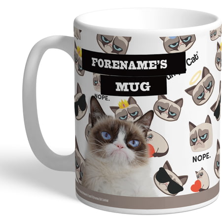 Personalised Grumpy Cat - Bad Day Emoji Mug