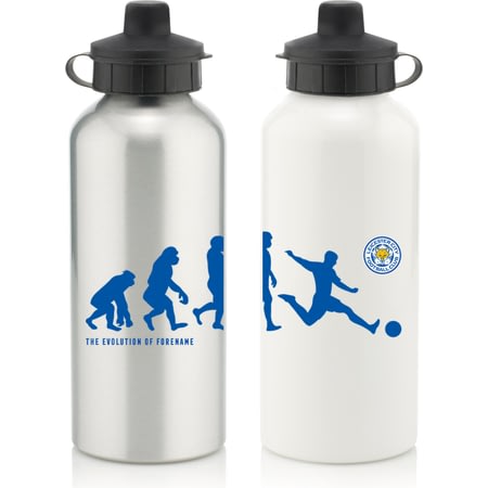 Personalised Leicester City Player Evolution Aluminium Sports Water Bottle