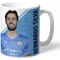 Personalised Manchester City FC Bernardo Autograph Player Photo Mug
