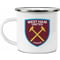 Personalised West Ham United FC Back Of Shirt Enamel Camping Mug