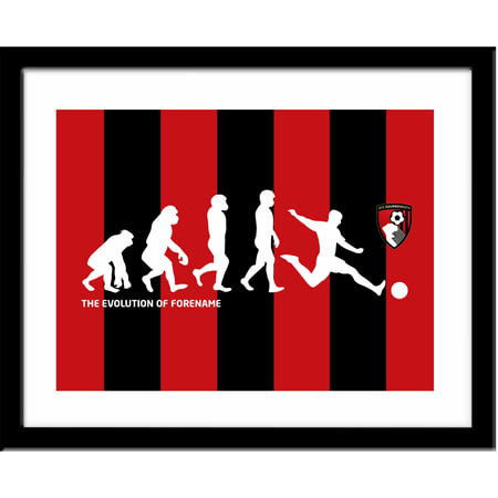 Personalised AFC Bournemouth Evolution Framed Print