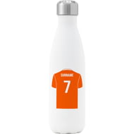 Personalised Blackpool Shirt Insulated Water Bottle - 500ml - White