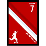 Personalised Brentford Colour Stripe A4 Framed Print
