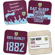 Personalised Burnley FC Coasters