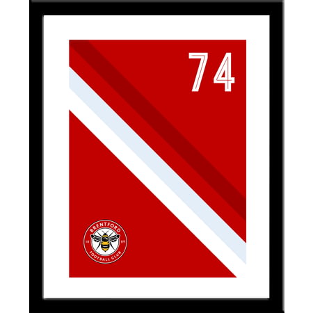 Personalised Brentford Stripe Framed Print