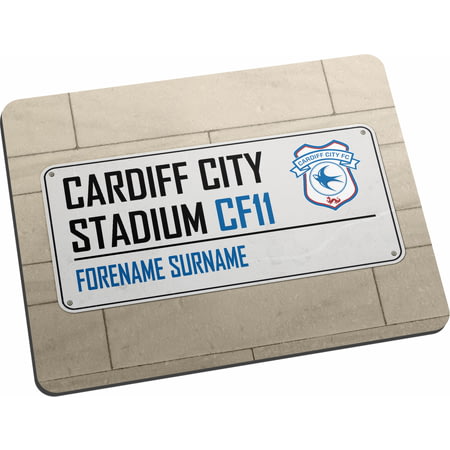 Personalised Cardiff City FC Street Sign Mouse Mat