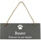 Personalised Dog Paw Print Hanging Slate Plaque/Sign