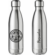 Personalised Leicester City FC Crest Silver Insulated Water Bottle