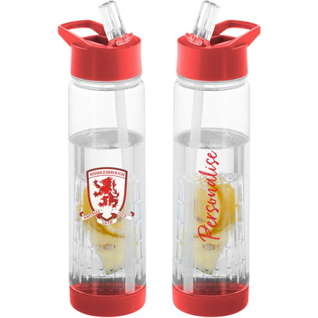 Personalised Middlesbrough FC Crest Fruit Infuser Sports Water Bottle - 740ml