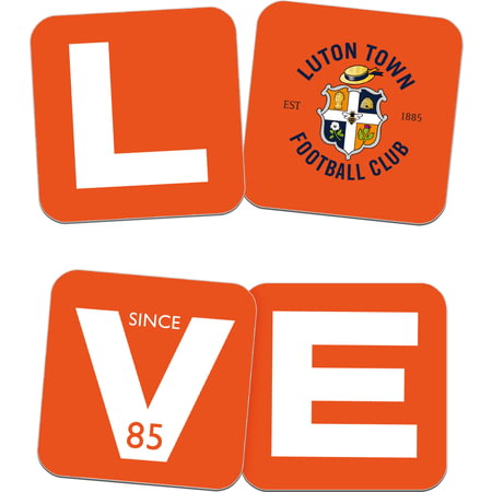 Personalised Luton Town FC Love Coasters (x4)