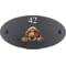 Personalised Bloodhound Dog Motif Oval Slate House Sign Plaque 25x13cm