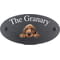 Personalised Bloodhound Dog Motif Oval Slate House Sign Plaque 25x13cm