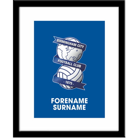 Personalised Birmingham City Bold Crest Framed Print