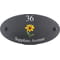 Personalised Rudbekia Flower Motif Oval Slate House Sign Plaque 25x13cm