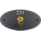 Personalised Rudbekia Flower Motif Oval Slate House Sign Plaque 25x13cm