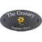 Personalised Rudbekia Flower Motif Oval Slate House Sign Plaque 25x13cm
