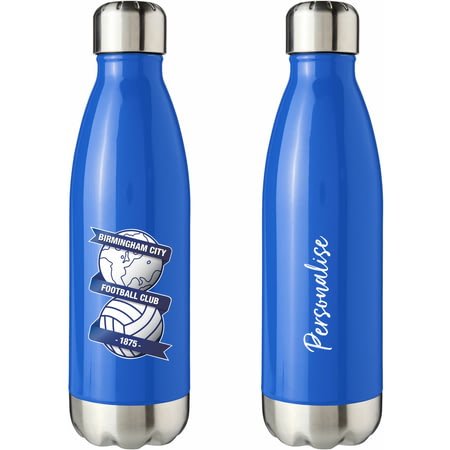 Personalised Birmingham City FC Crest Blue Insulated Water Bottle